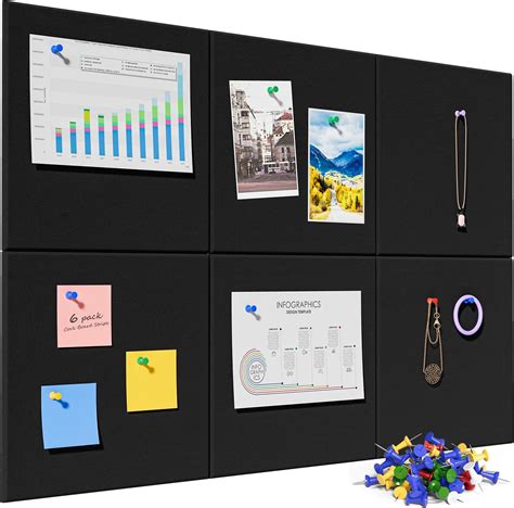 DECORITA Large Office Cork Board Alternative - 47"x35" 12 Pack Felt ...