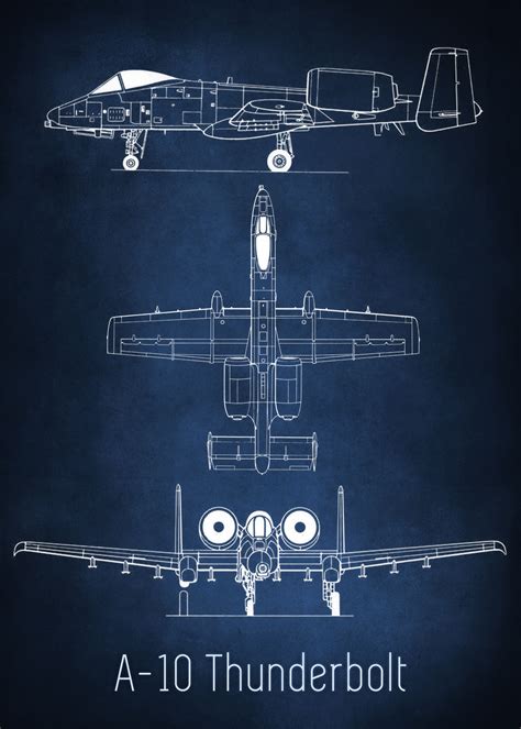 A-10 Thunderbolt Blueprint Art #a10thunderbolt #a10warthog #blueprint # ...