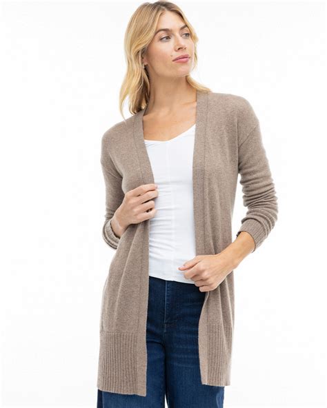 Long Cashmere Cardigan | Open Front Sweaters for Women - Pura Cashmere