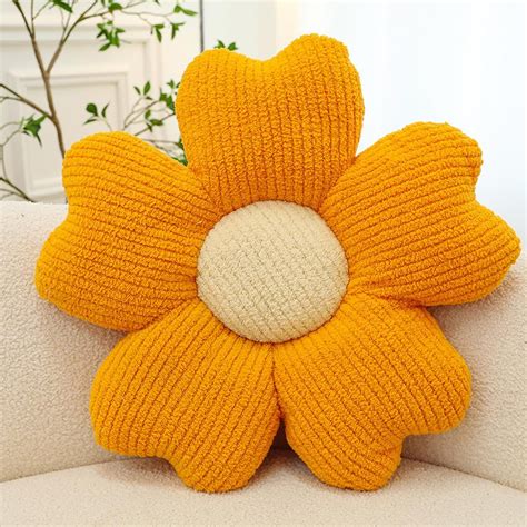 XItbyja Yellow Daisy Pillow - Flower Shaped Throw Pillow