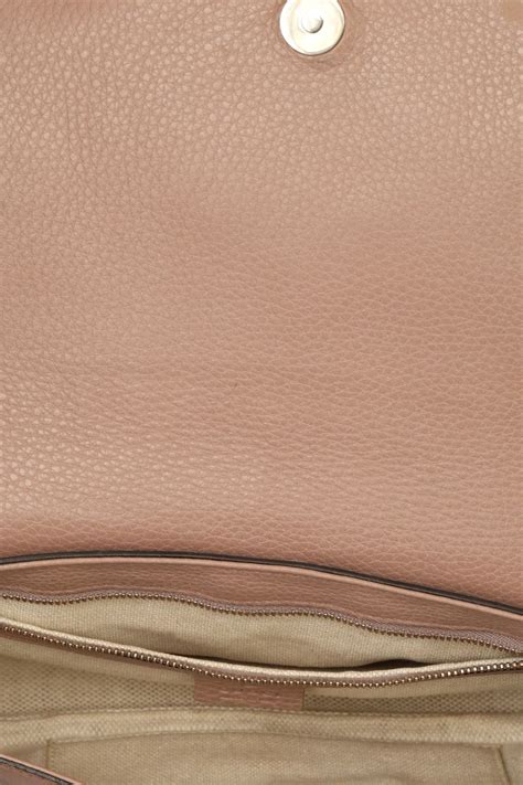 Gucci Soho Nude Leather Flap Tassel Sling Bag