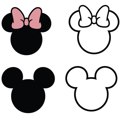 Mickey and Minnie Inspired SVG Bundle, Mickey Minnie Ears, Mouse Ears ...