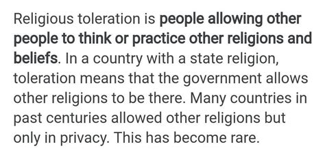 What is Religious tolerance? Justify with example. - Brainly.in