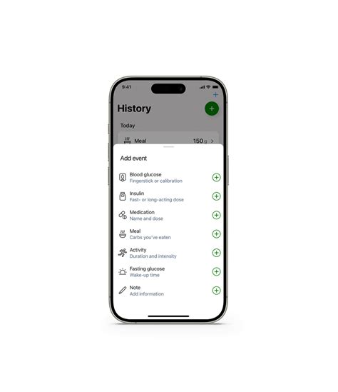 Dexcom G6 App. Add Event 的图像结果