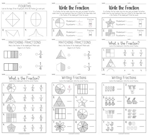 Image result for Learning Fractions Worksheets