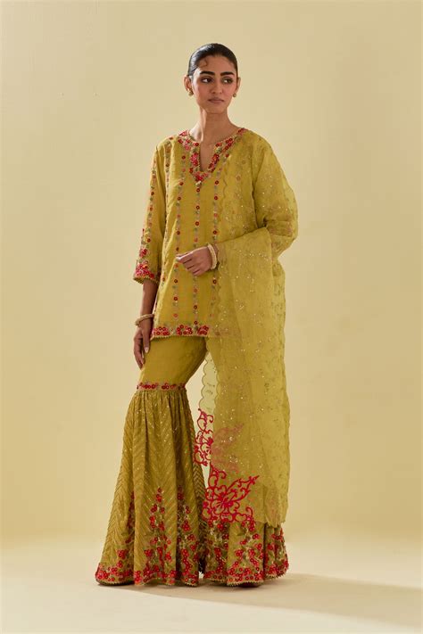 Kora - Yellow Sharara Set - Elahe