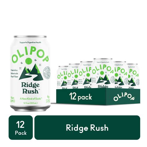 OLIPOP Prebiotic Soda, Ridge Rush, 12 fl oz, 12 pack - Walmart.com