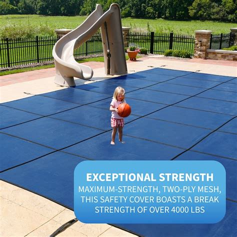 Blue Wave 22-ft x 42-ft Polypropylene Safety Rectangle Pool Cover ...