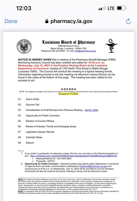 Louisiana Board Of Pharmacy