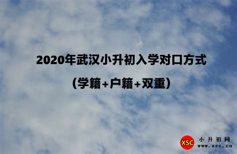 2020年武汉小升初入学对口方式（学籍+户籍+双重）_小升初网