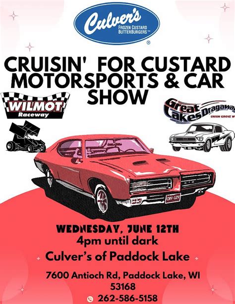 Car Show, Culver's (7600 Antioch Rd Paddock Lake, WI), Salem, 12 June ...