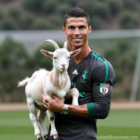 cristiano ronaldo holding a goat Prompts | Stable Diffusion Online