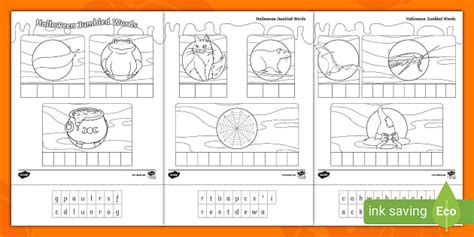 Halloween Jumbled Words for ESL (teacher made) - Twinkl