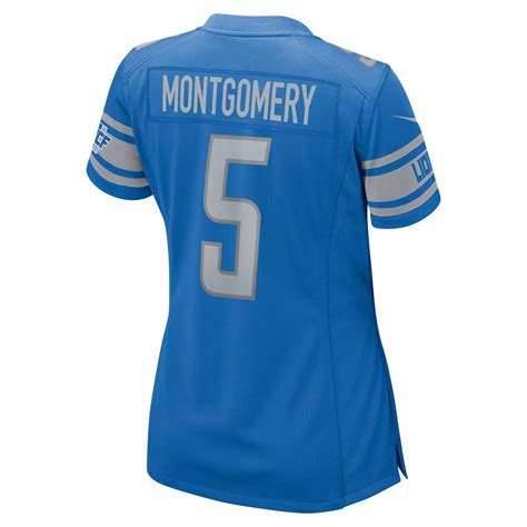 David Montgomery Detroit Lions Women's Game Player Jersey - Blue