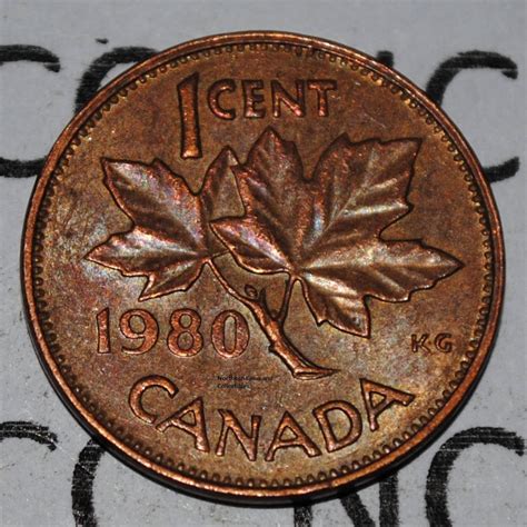 Canada 1980 1 Cent Copper Coin One Canadian Penny - Etsy Canada