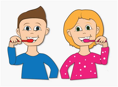 Child Brushing Teeth Clipart - Clip Art Tooth Brushing, HD Png Download ...