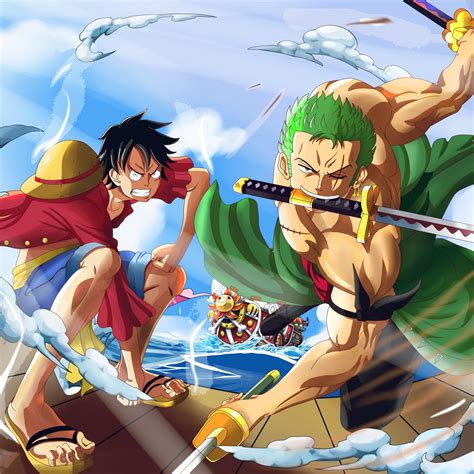 Monkey D. Luffy Wallpaper 4K, Roronoa Zoro, One Piece
