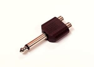 ERHIndia TV-out Cable (Pack of 1) Audio Adapter 6.35mm mono plug to 2 ...