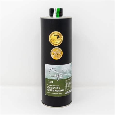 Steirisches Kürbiskernöl ggA. (1 Liter in Blechdose) - Abhof Cepin ...