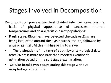 Human decomposition and insect succession | PPTX