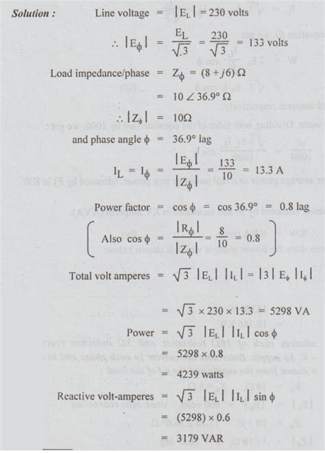 Worked examples - Balanced star, delta connected load | Three phase ...