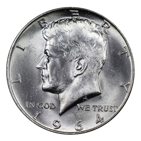 1964 U.S. Kennedy Silver Half Dollar - Original Skin Coins