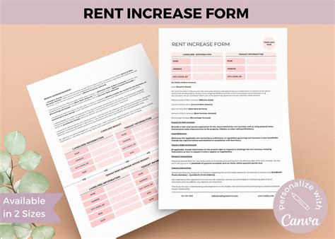 Buy Editable Rent Increase Notice for Rent Increase Letter for Rent ...
