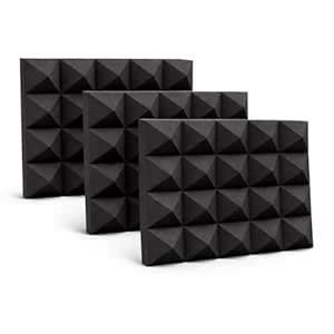 Vocubal Pyramid Acoustic Foam Tiles, 32 Density Foam Panels 12" X 12" X ...