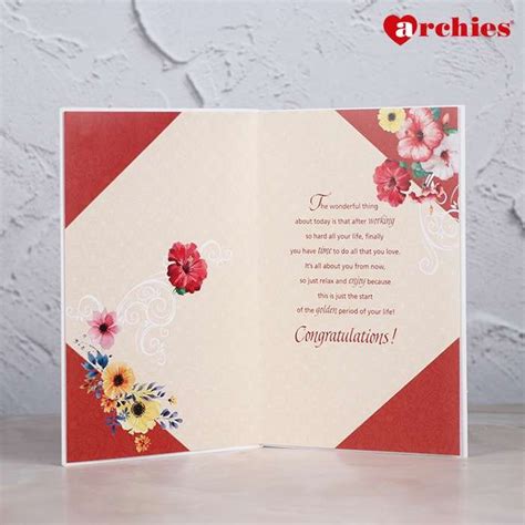 Archies On Your Retirement Orange Greeting Card