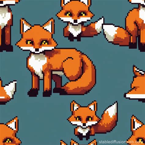 Pixel Art Fox | Stable Diffusion Online