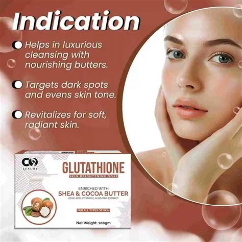 Luxury Glutathione Shea & Cocoa Butter Skin Brightening Soap | Kojic A ...