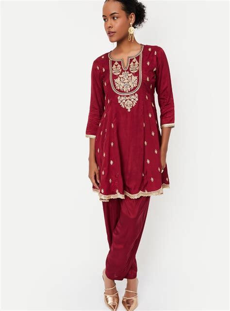 Buy Kalki x Max Women Embroidered A-Line Kurta Set Online at just Rs ...