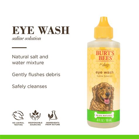 Burt's Bees for Pets Dog Eye Wash Drops - Remove Dirt with Dog Eye ...