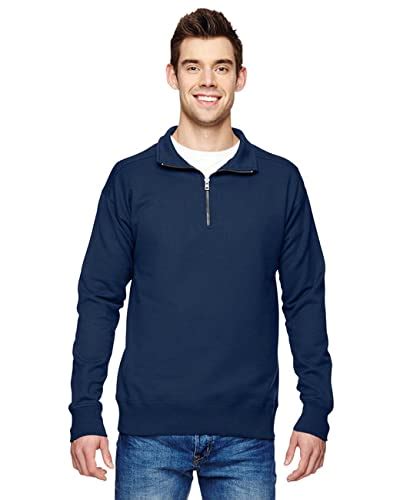 Buy Hanes Men¡¯s Nano Premium Lightweight Quarter Zip Jacket-2XL-Navy ...
