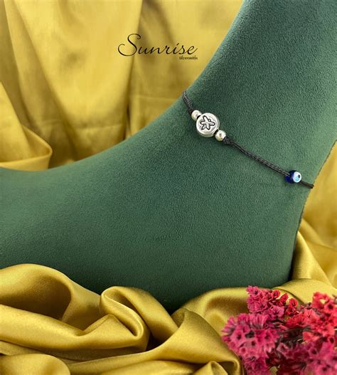 BLACK THREAD ANKLET – Sunrise Silversmiths