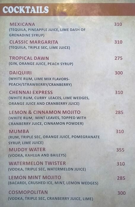 Menu at Green Field Resto Bar, Pune, Beside Lokmat Press