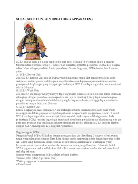 Image result for SCBA Basics