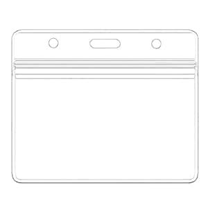 Dotpot Horizontal Clear Waterproof ID Card Holders with Sealable Zip ...