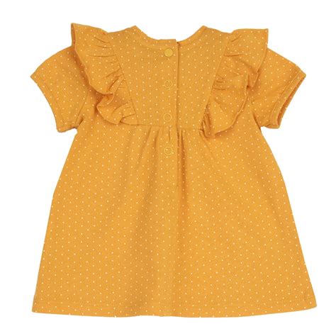 Chicco Girls Yellow Polka Dot Printed Dress - Dress – Chicco India