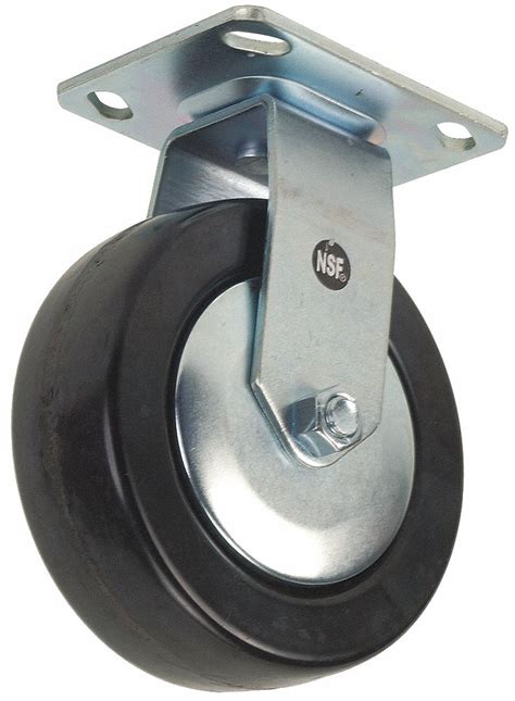 Plate Caster, Rigid, Phenolic, 600 lb, 4 in Wheel Dia. - Grainger