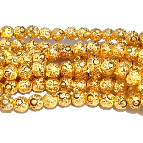 100 Pcs. Pkg. 22k Gold Plated Beads Long lasting plating, Diamond Cut ...