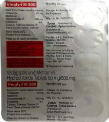 Vinglyn M 500 Tablet: Uses, Side Effects, Price, Dosage & More Info ...
