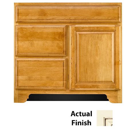 KraftMaid 36-in Irish Cream Glaze Bathroom Vanity Base Cabinet without ...