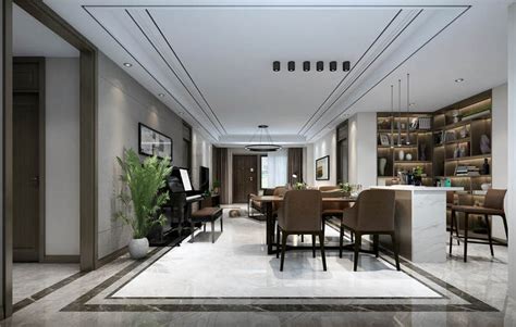 现代简约二居室70平米5万-天丰国际装修案例-广州房天下家居装修网