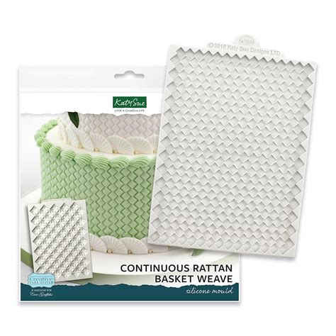 Continuous Rattan Basket Weave Silicone Royal Icing Mold, Ceri ...