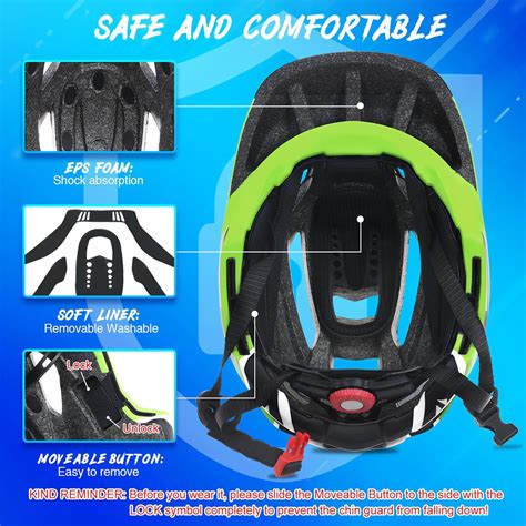 Lixada Kids Bike Helmet Adjustable Detachable Full India | Ubuy