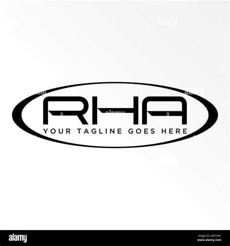 letter or word RHA sans serif font inside ellipse emblem image graphic ...