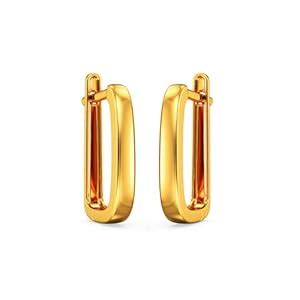Joyalukkas 22k (916) Purity BIS Certified Minimalistic Gold Earrings ...