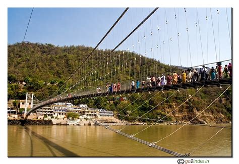 go2india.in : Rama Jhula the suspension bridge over river The Ganga at ...