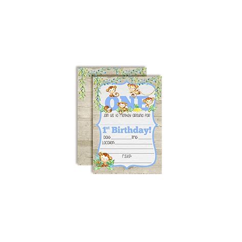 Our Little Monkey Watercolor Jungle First Birthday | Ubuy India